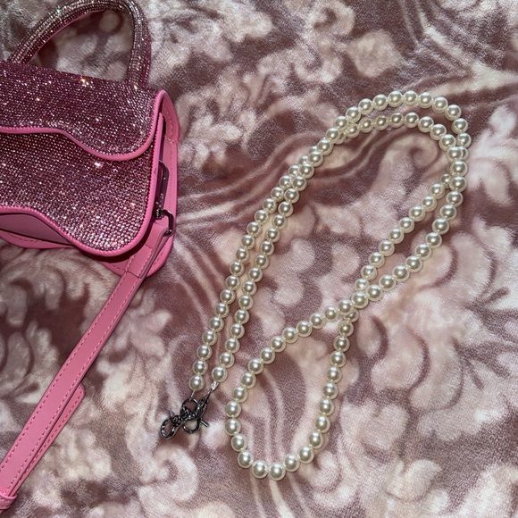 Pink mcbling rhinestone mini bag - Picture 4 of 7